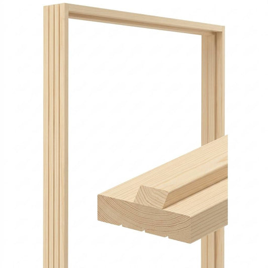 Jamb Kit Pine Wood with Two Jambs, One Header and Three Door Stops