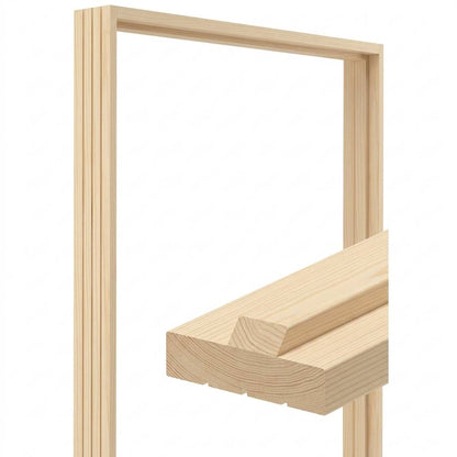 Jamb Kit Pine Wood with Two Jambs, One Header and Three Door Stops