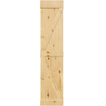 K-Bar Solid Pine Core Unfinished Interior Barn Door Slab DIY Kit