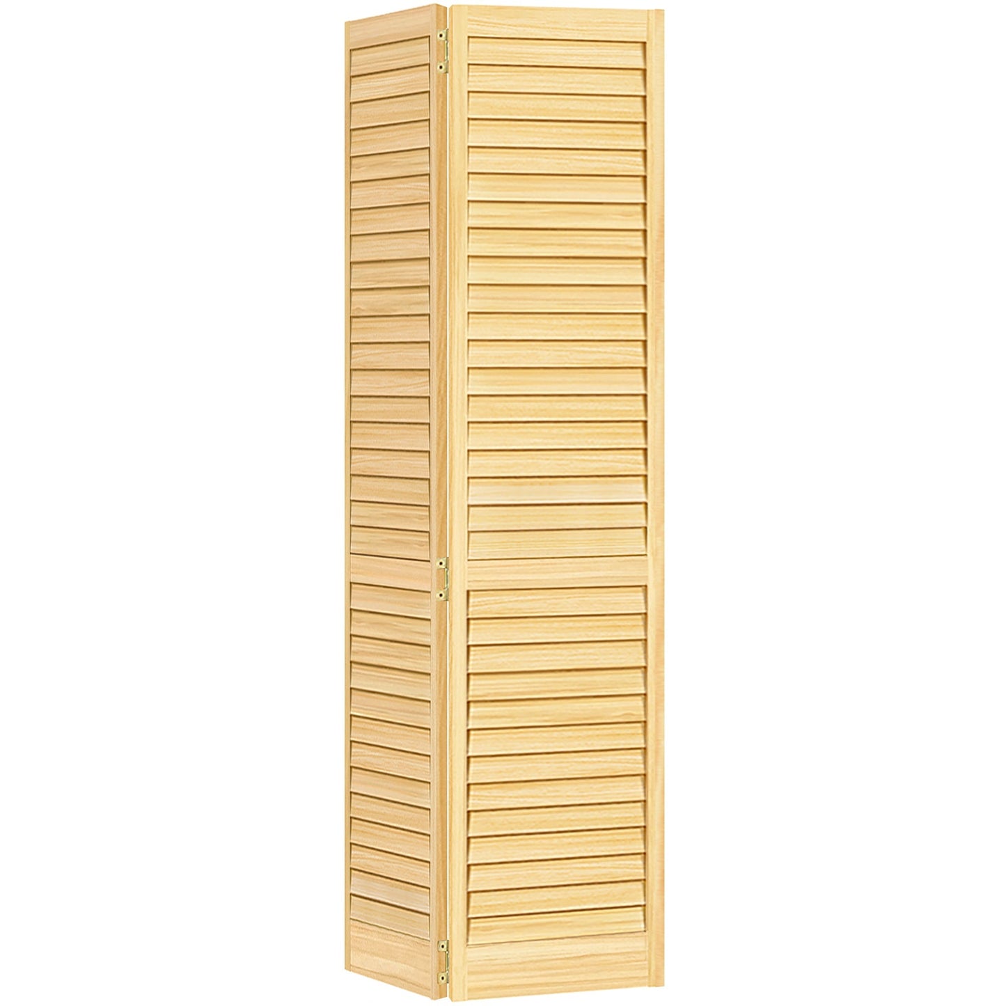 Plantation Louver Louver Solid Core Unfinished Wood Bi-fold Door