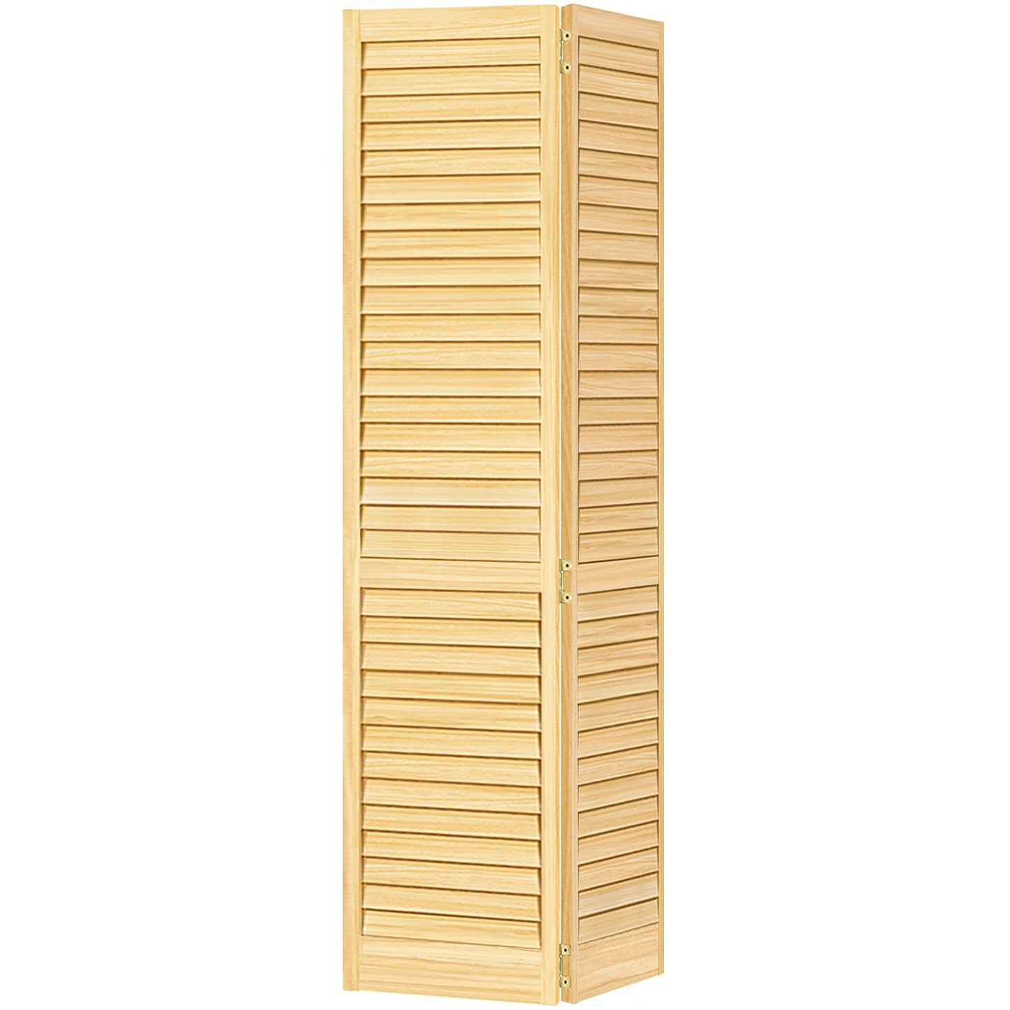 Plantation Louver Louver Solid Core Unfinished Wood Bi-fold Door