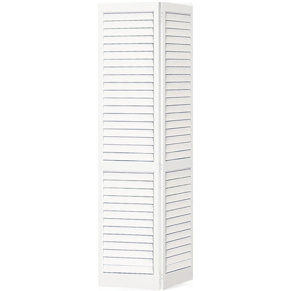 Plantation Louver Louver White Solid Pine Core Bi-fold Door