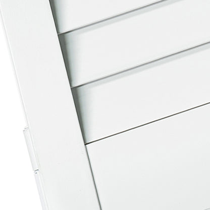 Plantation Louver Panel Solid Core White Wood Bi-fold Door