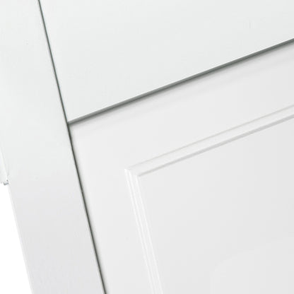 Plantation Louver Panel Solid Core White Wood Bi-fold Door