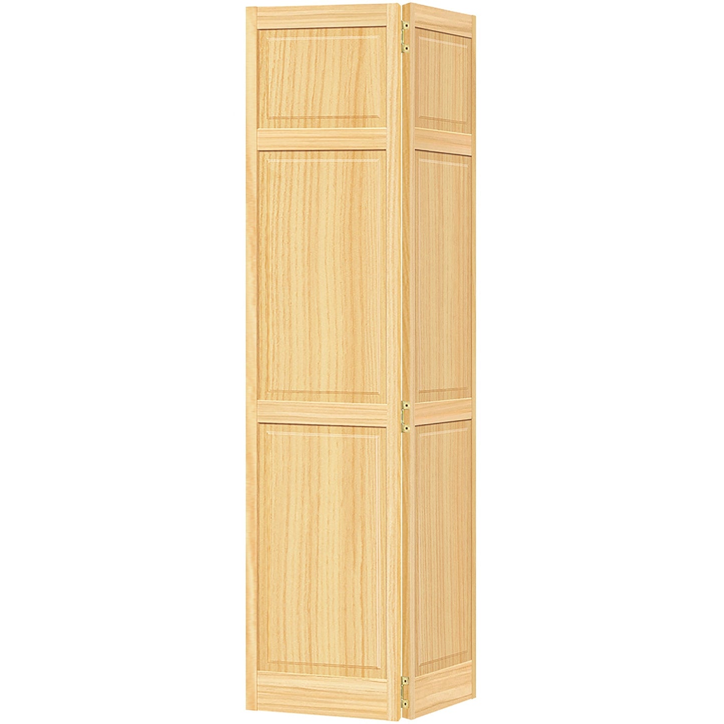 Traditional 6 Panel Clear Solid Core Unfinished Wood Bi-fold Door