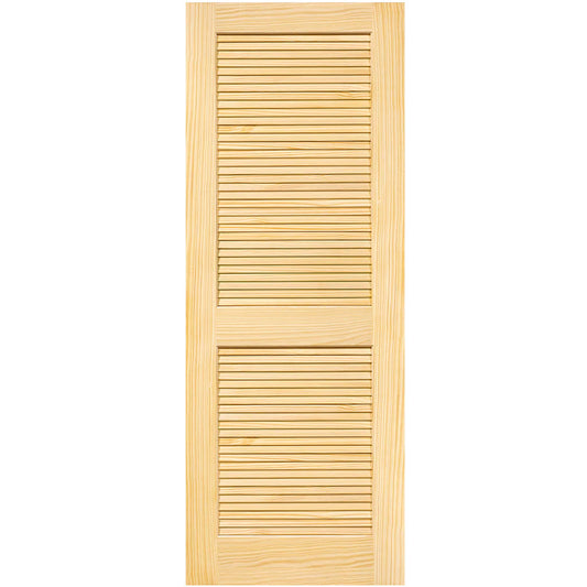 Traditional Louver Louver Solid Pine Unfinished Interior Door Slab