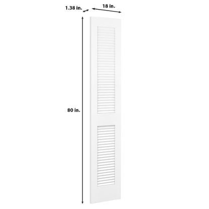 Traditional Louver Louver Solid Core White Interior Door Slab
