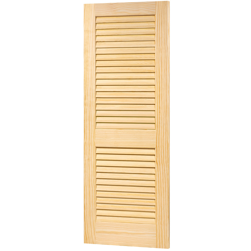 Plantation Louver Louver Solid Pine Unfinished Interior Door Slab