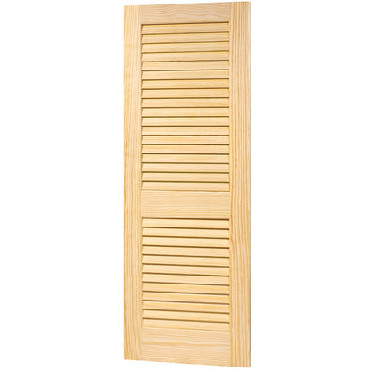 Plantation Louver Louver Solid Pine Unfinished Interior Door Slab