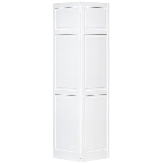 Traditional 6 Panel White Solid Pine Core Bi-fold Door