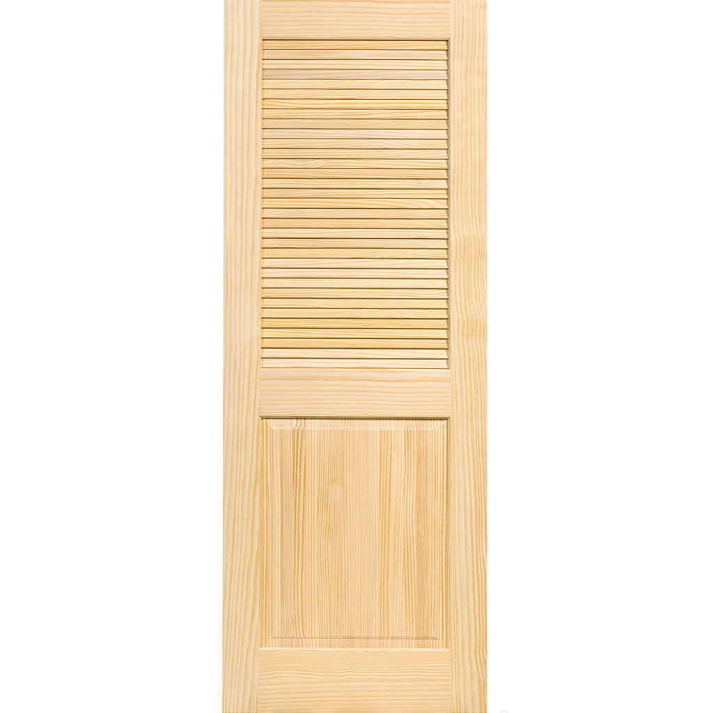 Traditional Louver Panel Solid Unfinished Pine Interior Door Slab