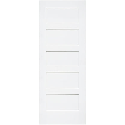 Shaker 5 Panel Solid Core White Interior Door Slab
