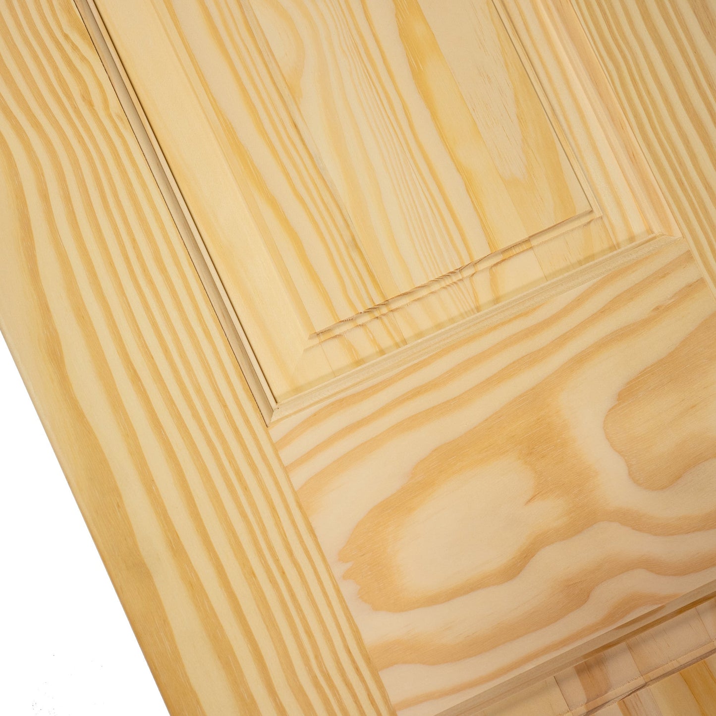 6-Panel Colonial Solid Pine Unfinished Interior Door Slab Closeup