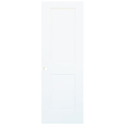 2-Panel Colonial White Interior Door Slab with Bore Hole