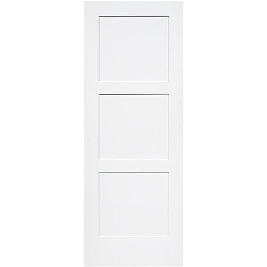 Shaker 3 Panel Solid Core White Interior Door Slab
