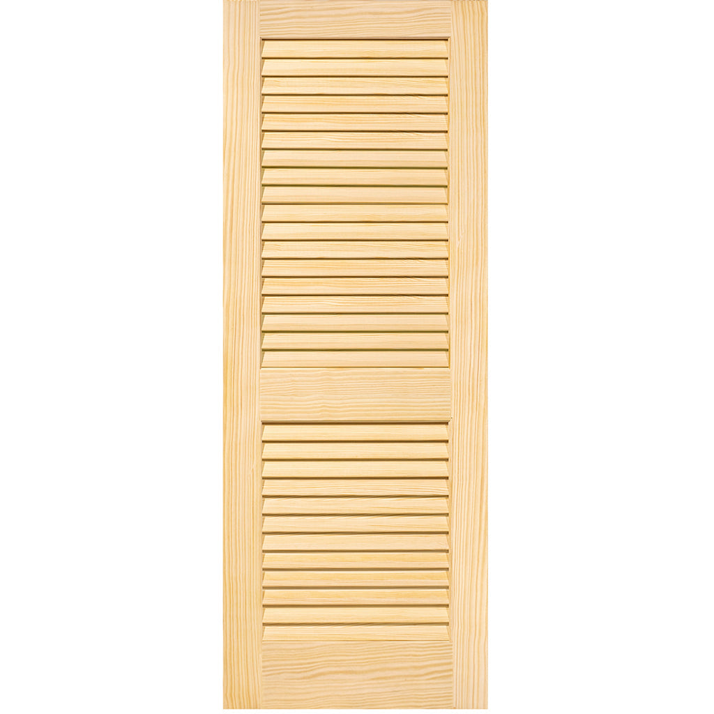 Plantation Louver Louver Solid Pine Unfinished Interior Door Slab