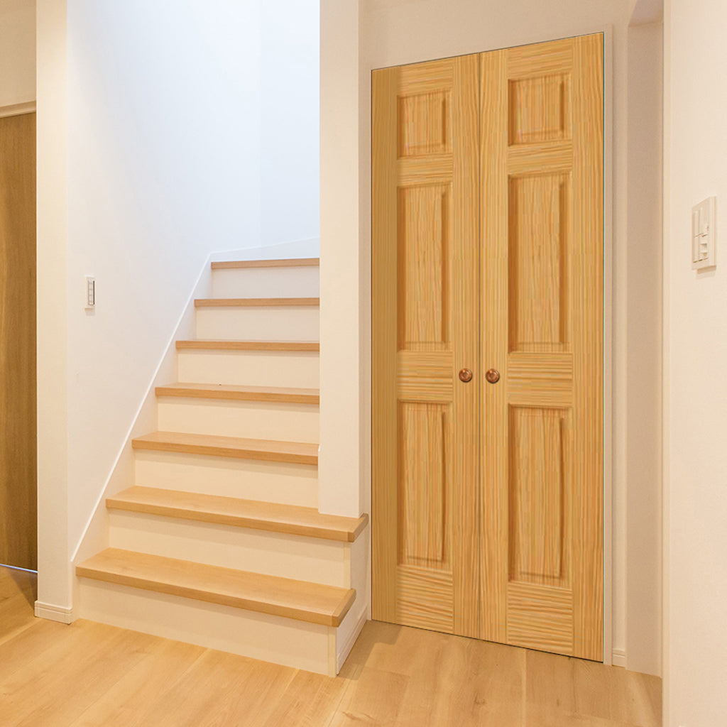 6-Panel Colonial Solid Pine Unfinished Interior Door Slab Lifestyle Picture