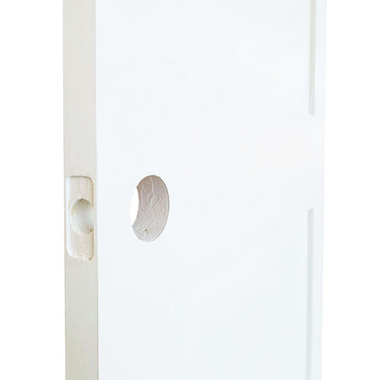 Slab 2-Panel Shaker White with Bore Hole Interior Door
