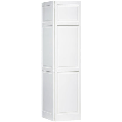 Traditional 6 Panel White Solid Pine Core Bi-fold Door