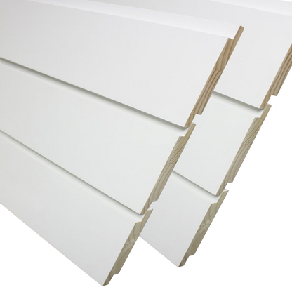 Nickel Gap White Shiplap Boards 9/16 in. x 7 ft.