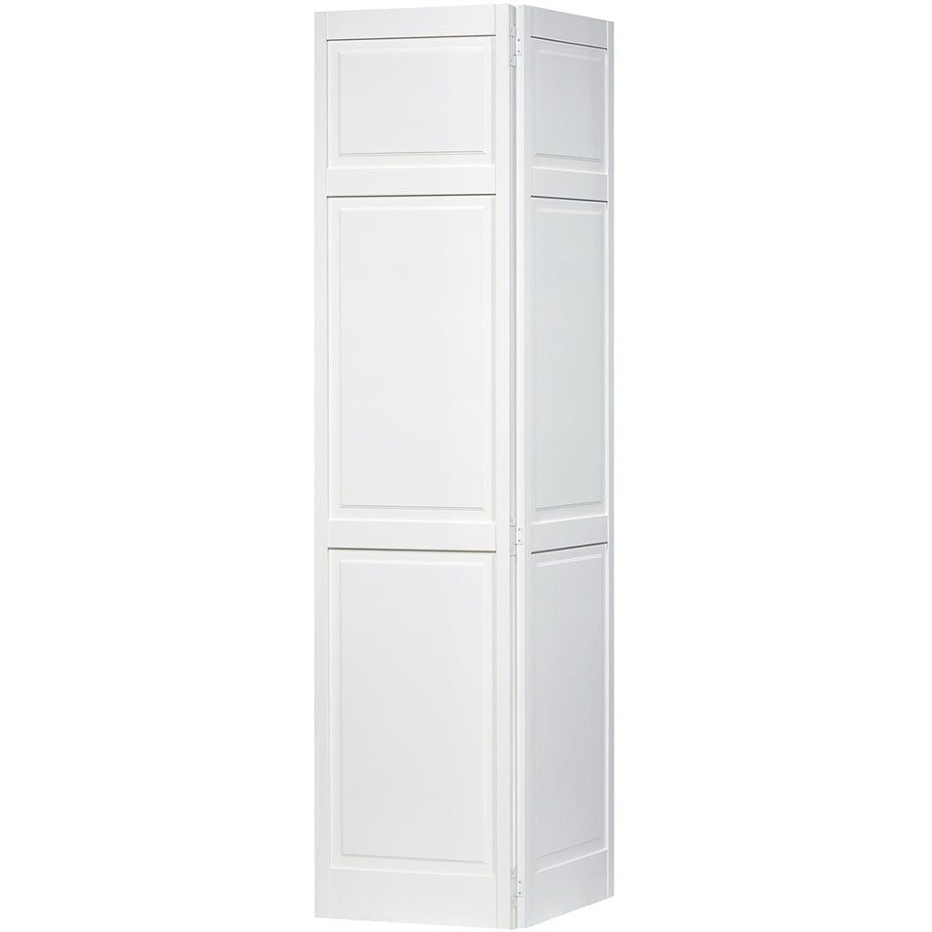 Traditional 6 Panel White Solid Pine Core Bi-fold Door