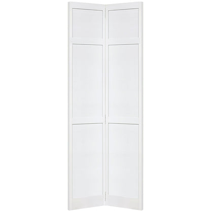 Traditional 6 Panel White Solid Pine Core Bi-fold Door