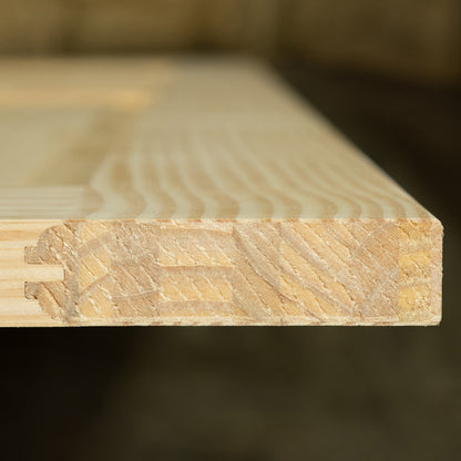 6-Panel Colonial Solid Pine Unfinished Interior Door Slab Closeup