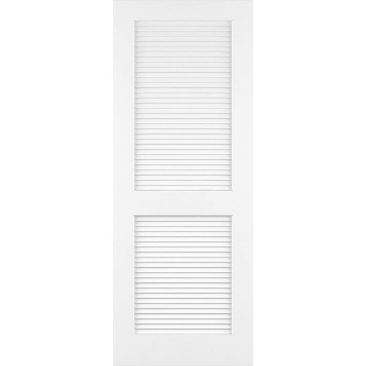 Traditional Louver Louver Solid Core White Interior Door Slab