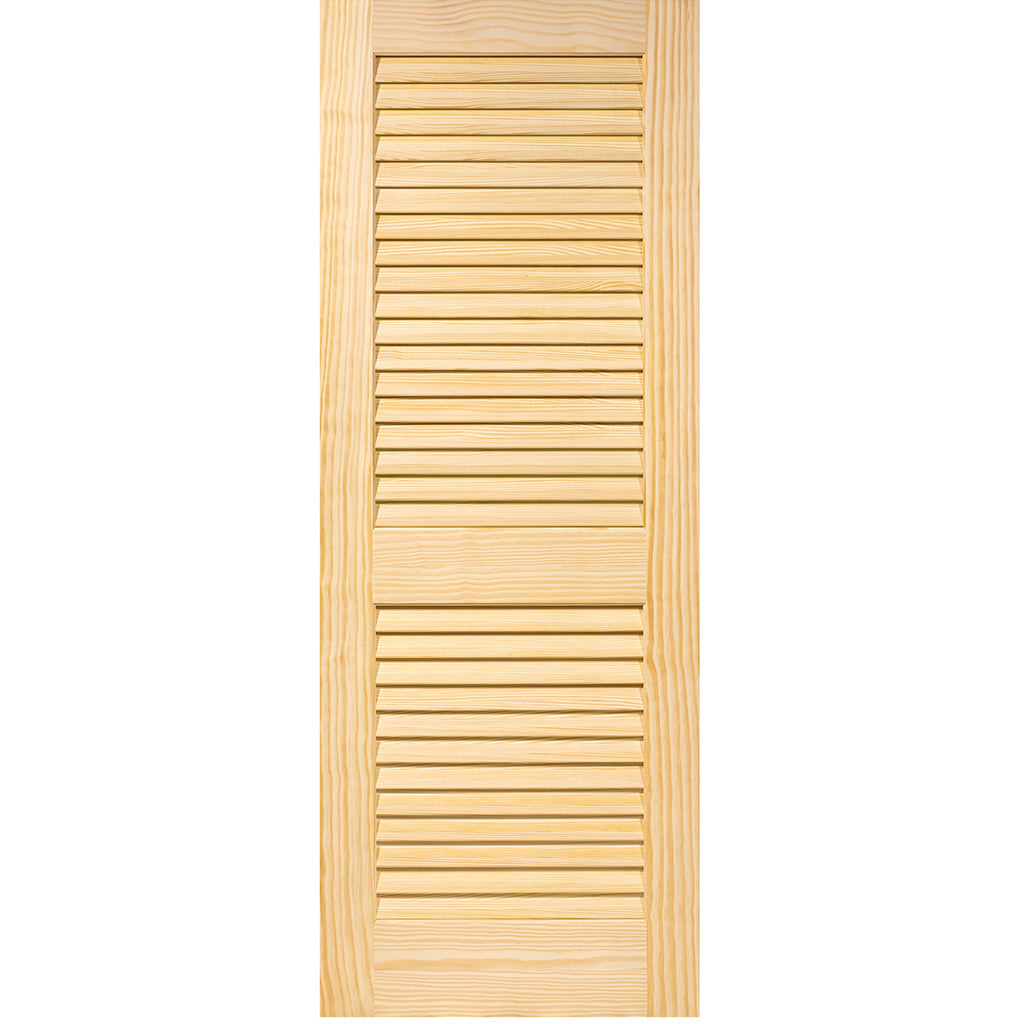 Plantation Louver Louver Solid Pine Unfinished Interior Door Slab