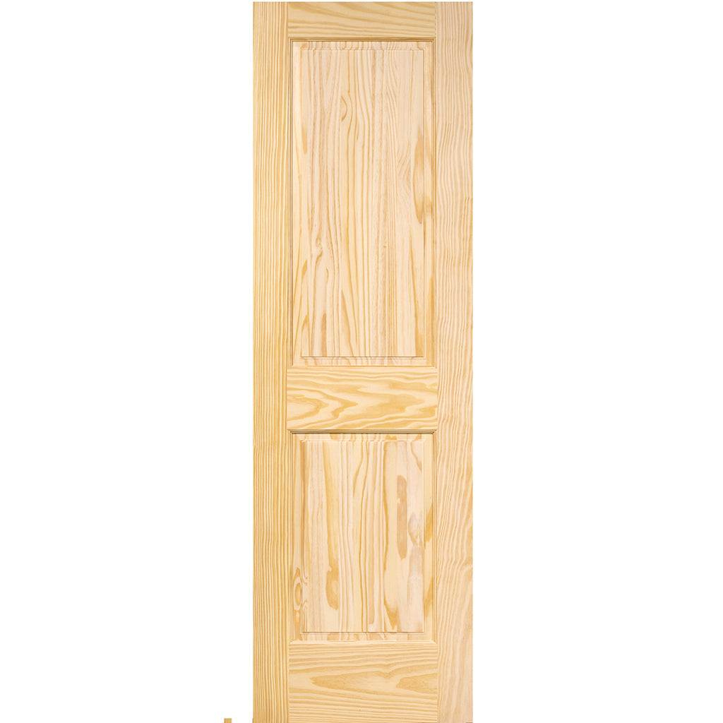 2-Panel Colonial Solid Pine Unfinished Interior Door Slab