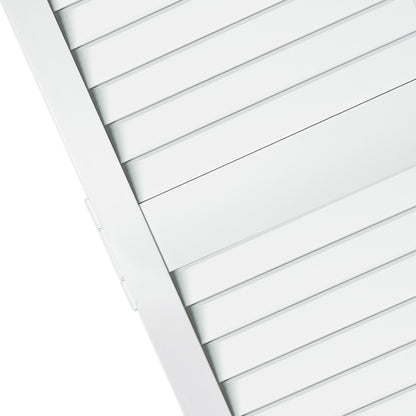 Traditional Louver Louver White Solid Core Wood Bi-fold Door